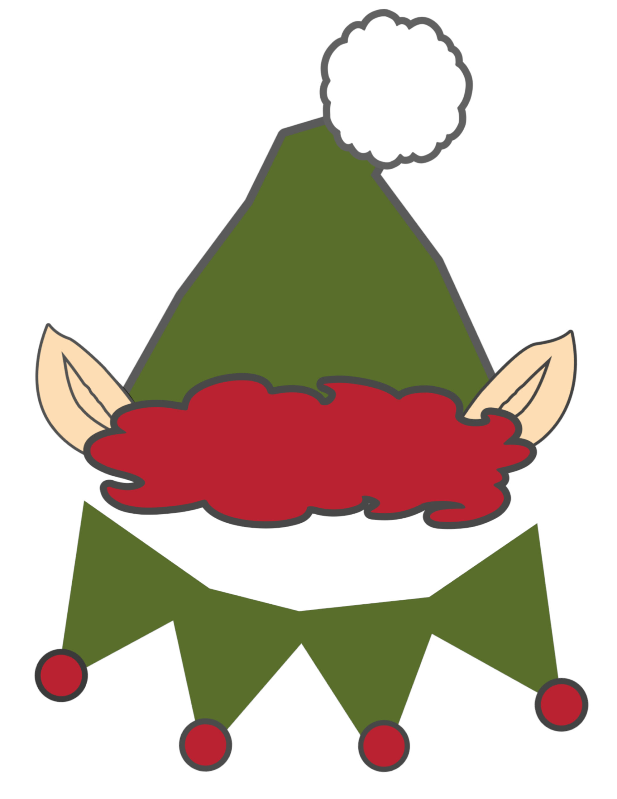 free christmas photo booth props printable - paper trail design